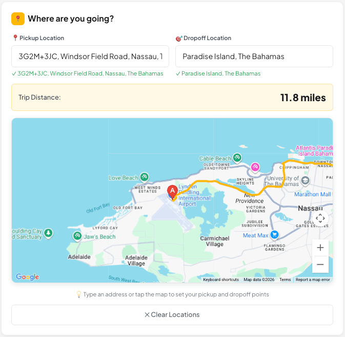 Location picker with Google Maps